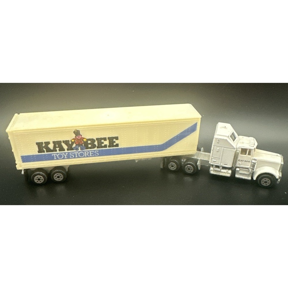 Road Champs Kenworth Aerodyne Conventional Cab Truck & Trailer 1982 KayBee Toy